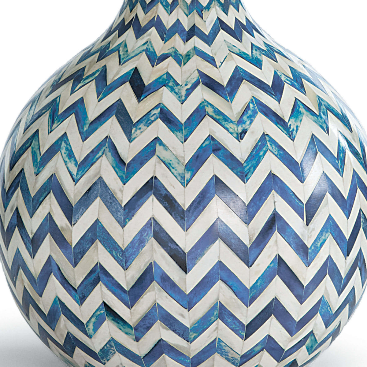 Chevron Bone One Light Table Lamp — Indigo