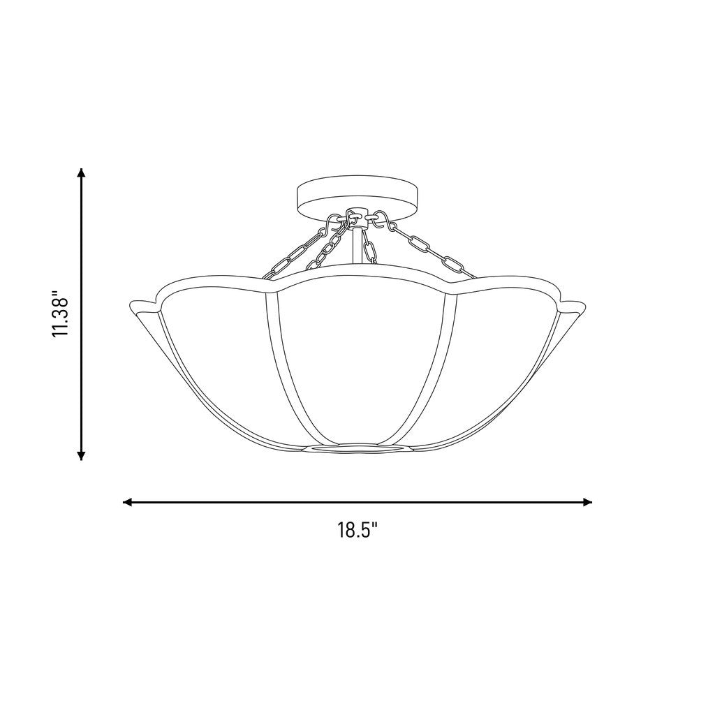Stassi Medium Semi-Flush Mount