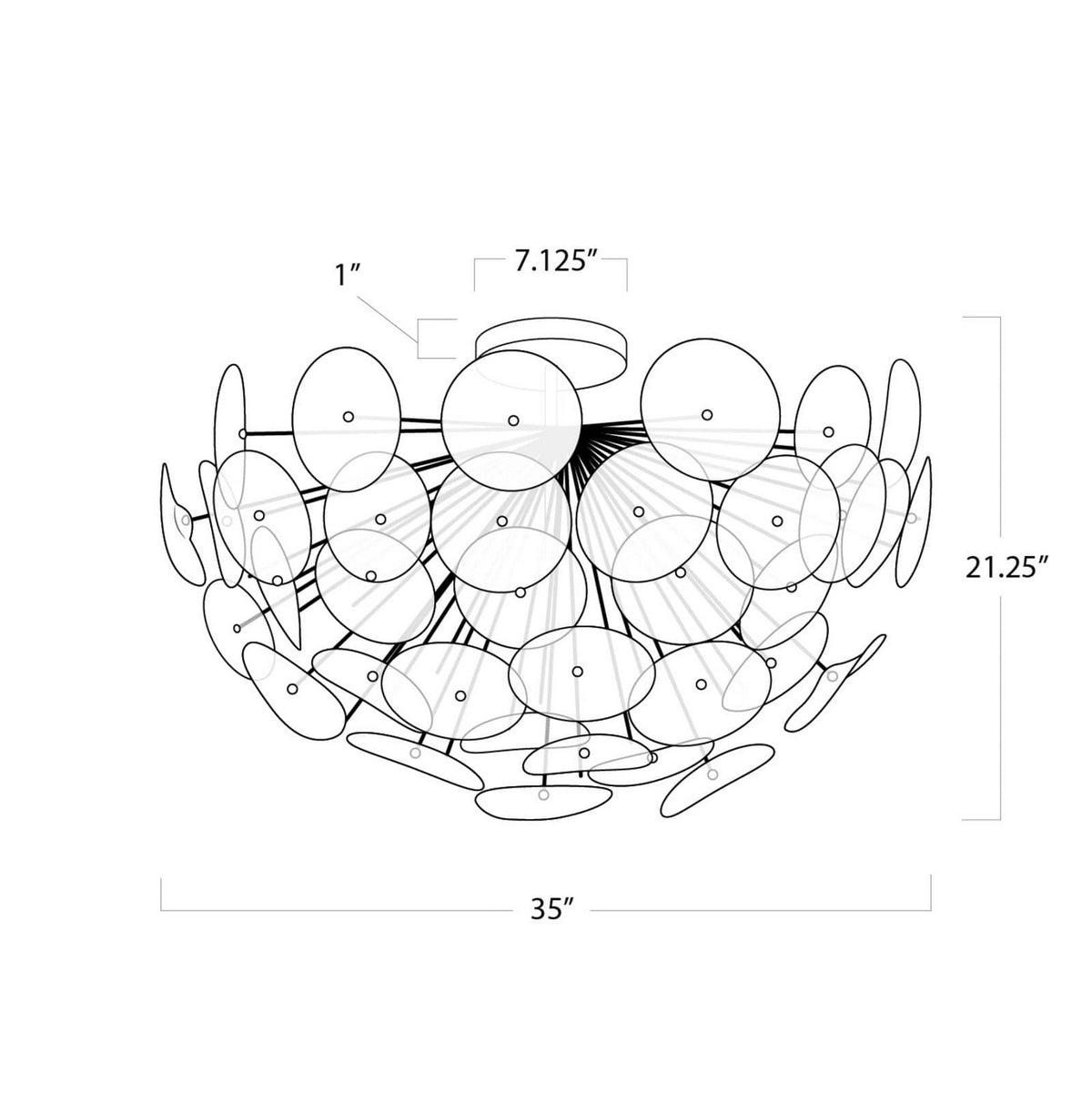 Poppy Five Light Flush Mount