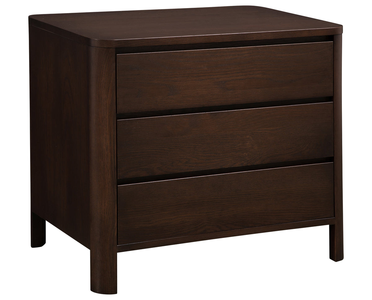 West Bros Curva Bedside Chest in 22 Mocha