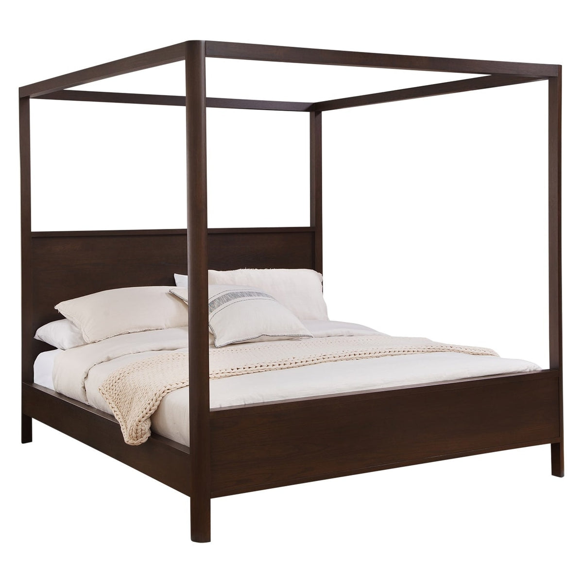 West Bros Curva Poster Bed in 22 Mocha, on white