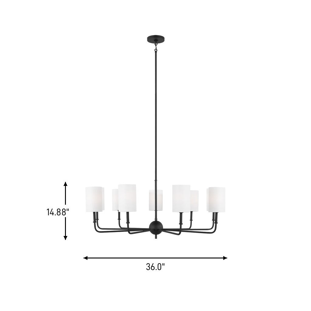 Nine Light Chandelier — 14.88", 60 W