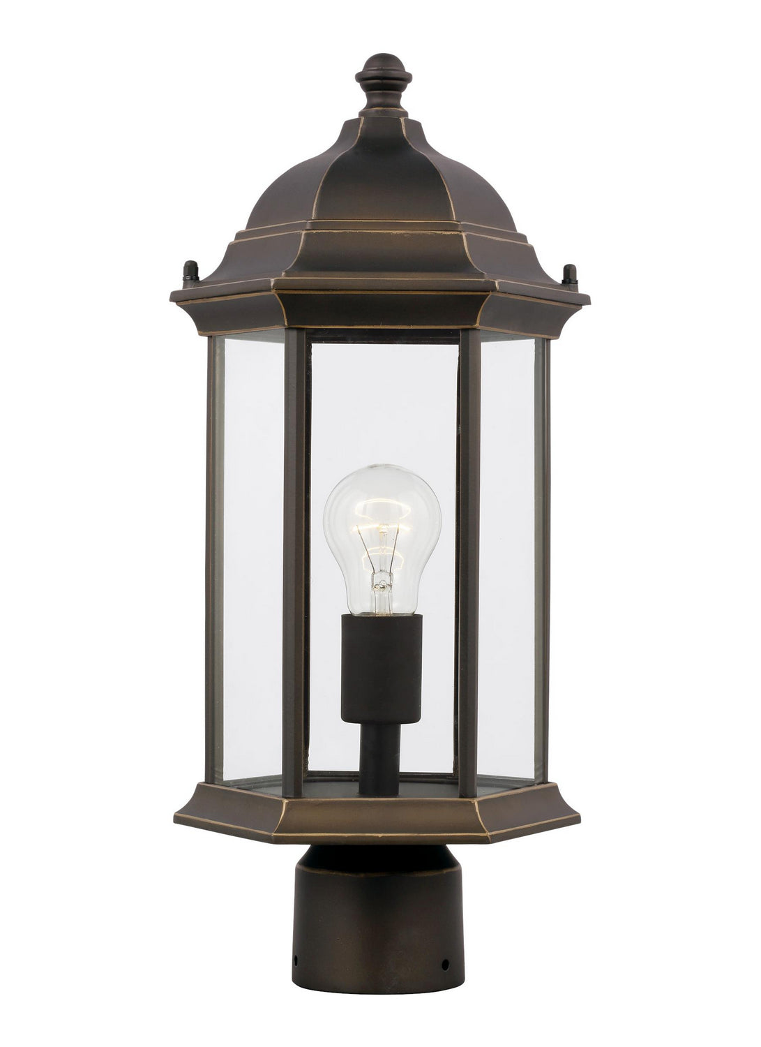 Sevier 18" Post Lantern — Satin Etched