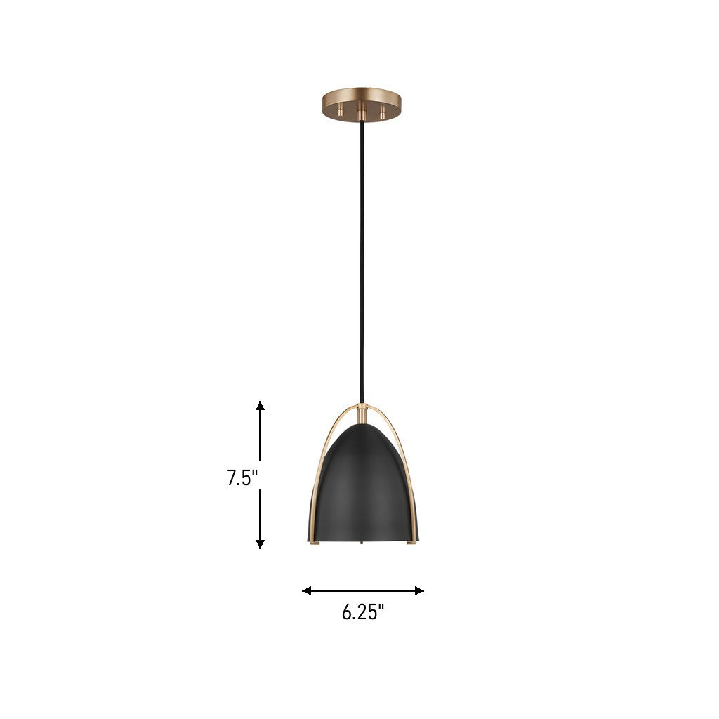 One Light Mini-Pendant — Midnight Black, 60 W