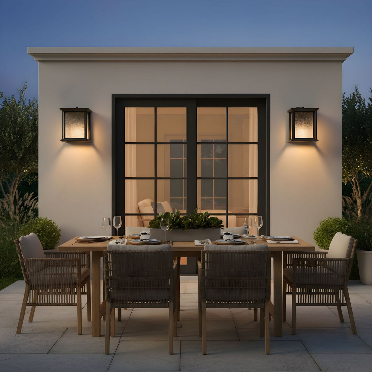Audley 10" LED Lantern — Distressed Seeded