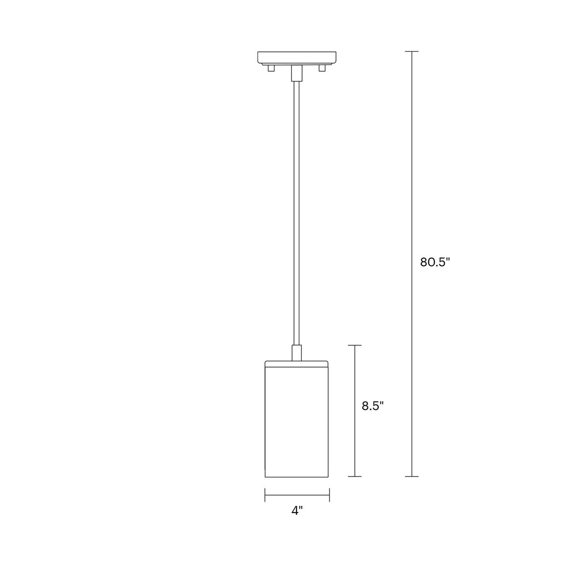 One Light Mini-Pendant — Clear, 60 W