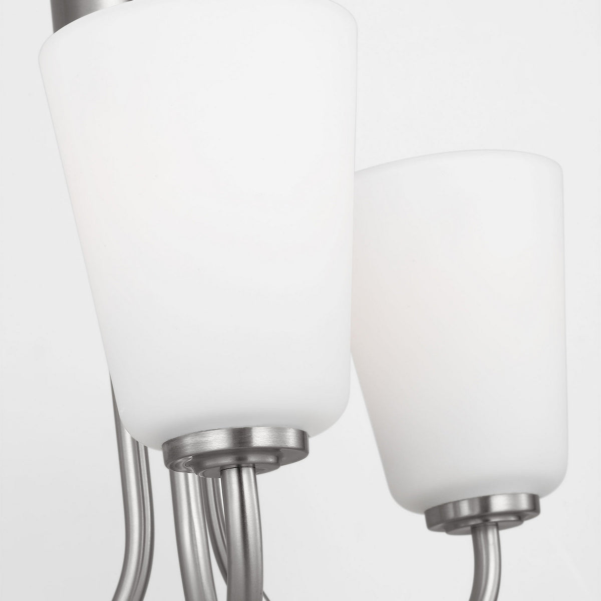 Miles Three Light Chandelier — Etched white
