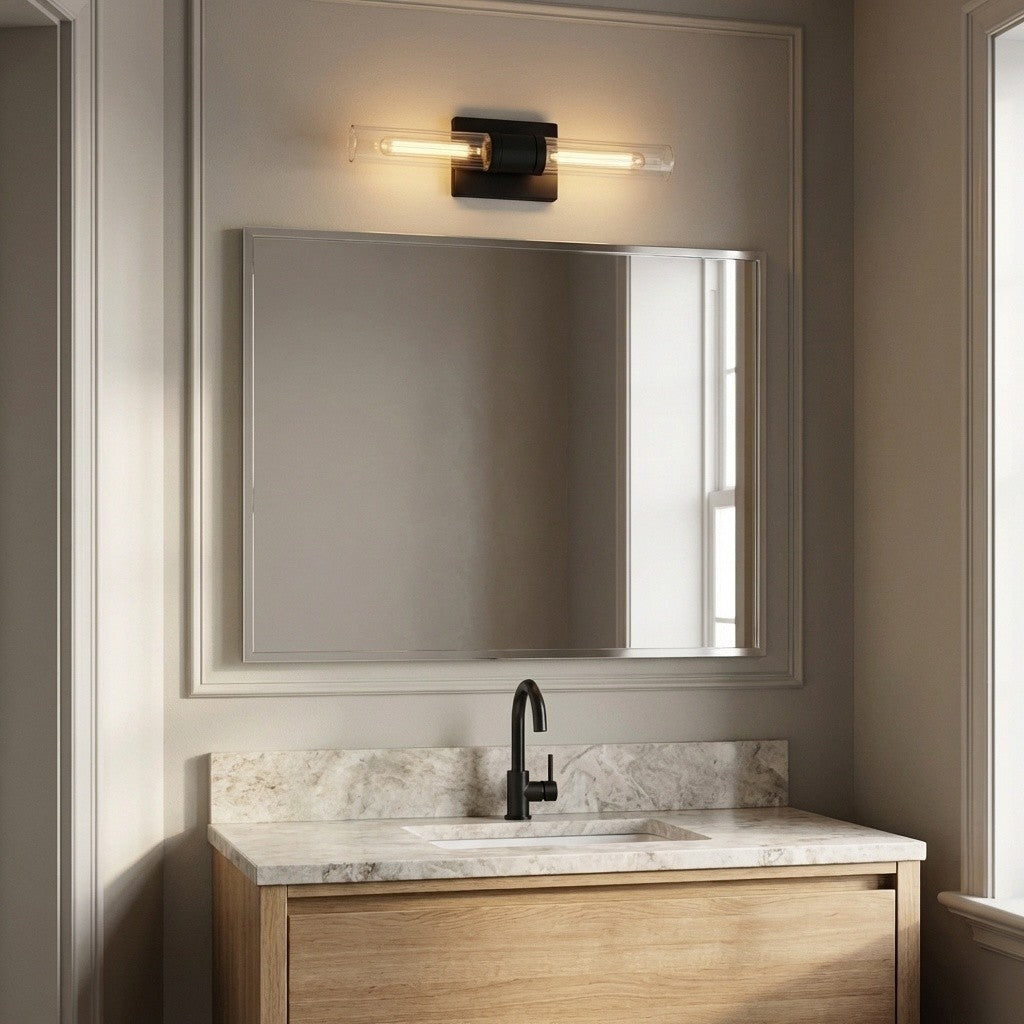 Keaton 20" Vanity Sconce — Clear Fluted