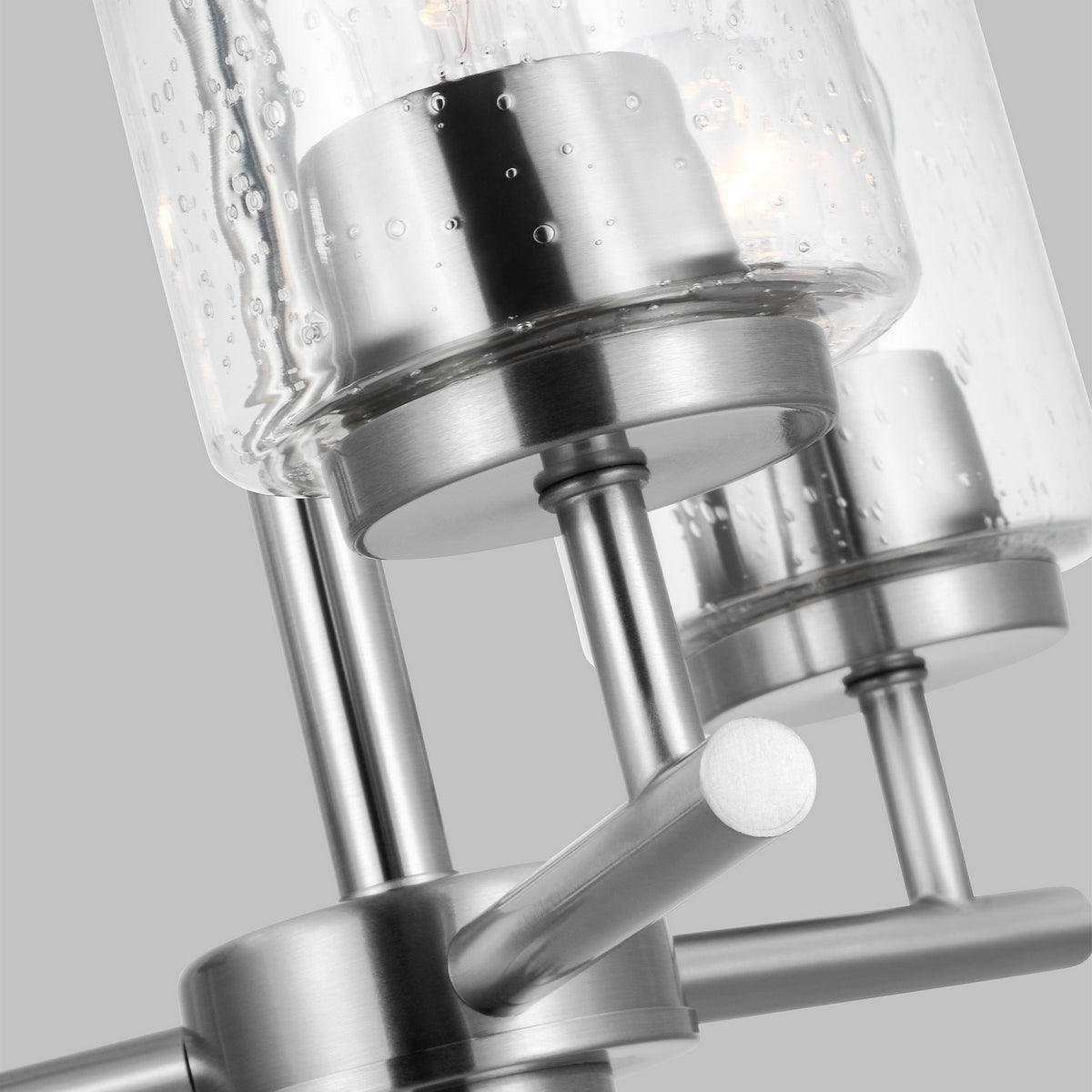 Oslo Three Light Chandelier — Clear Seeded