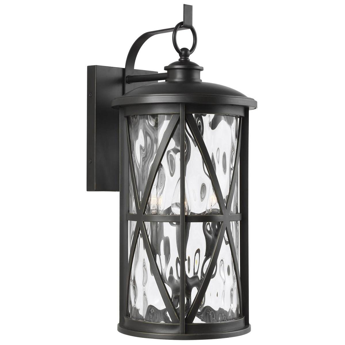 Three Light Outdoor Wall Lantern — 12"