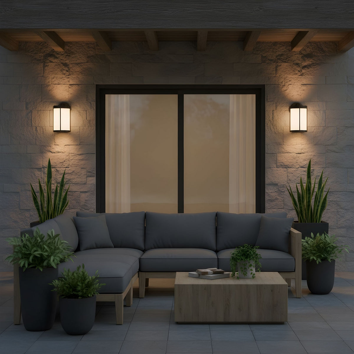 Luning Small Lantern — Opal Etched