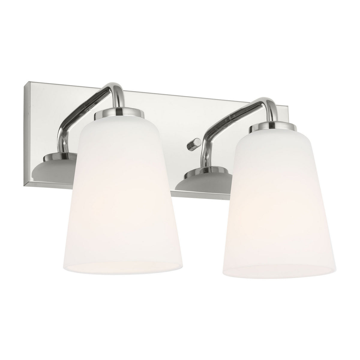 Miles Two Light Bath — Etched white glass