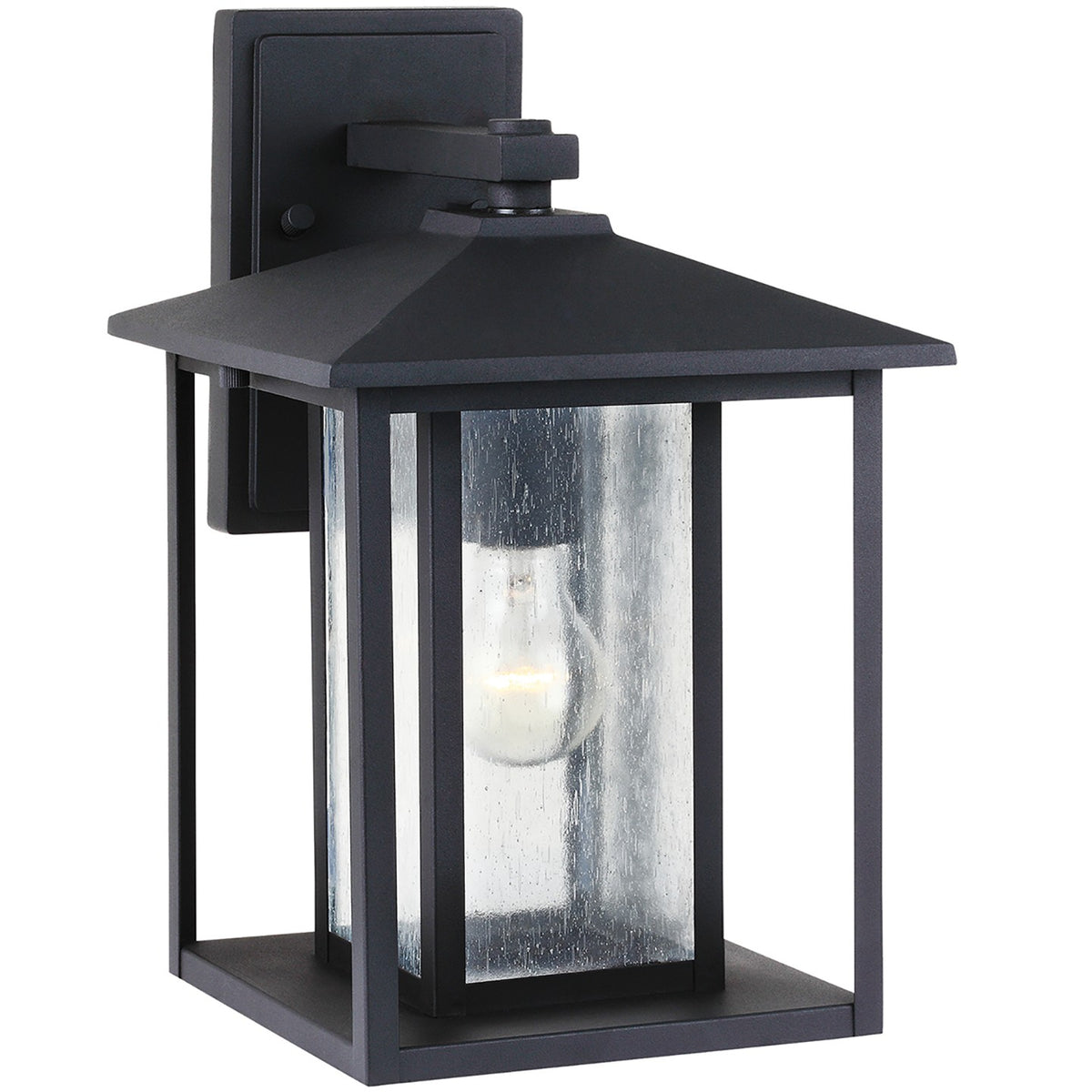Hunnington 14" Lantern — Clear Seeded