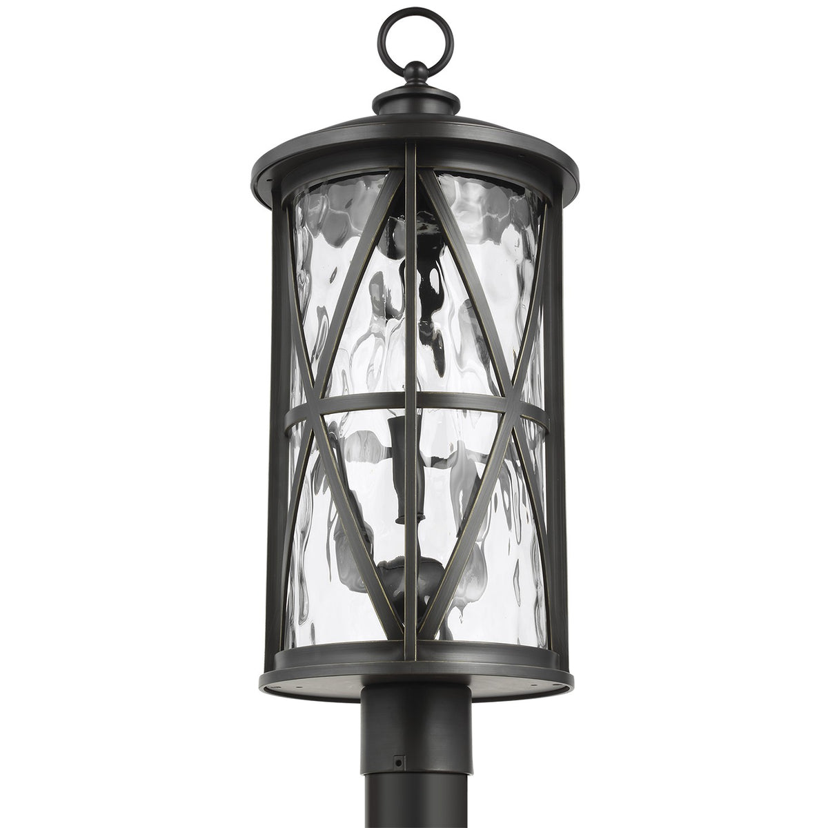 Three Light Outdoor Post Lantern — 24.50"