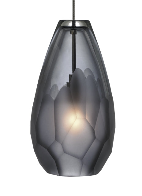 Briolette One Light Pendant — Smoke, Transitional, 120V