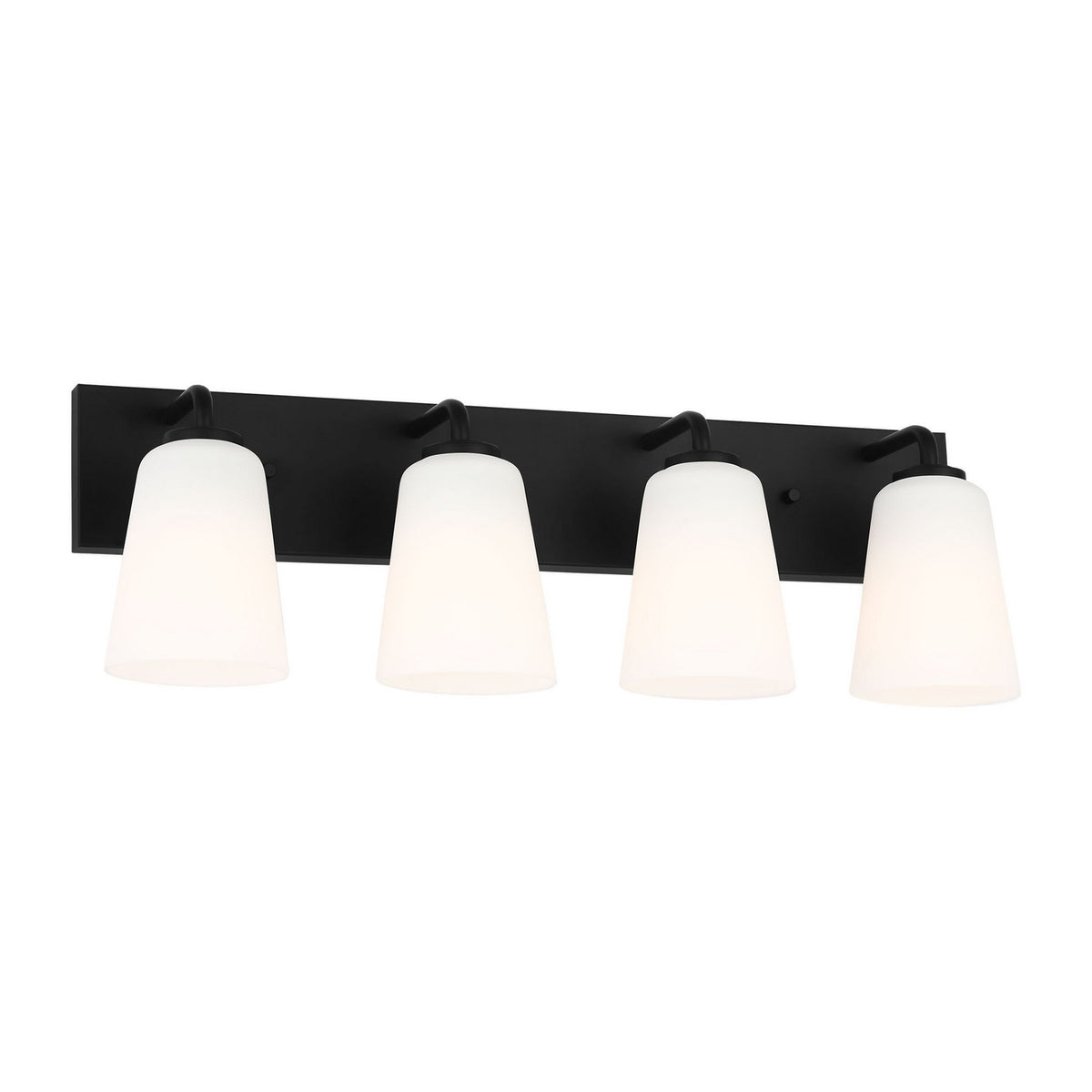 Miles Four Light Bath — Etched white glass