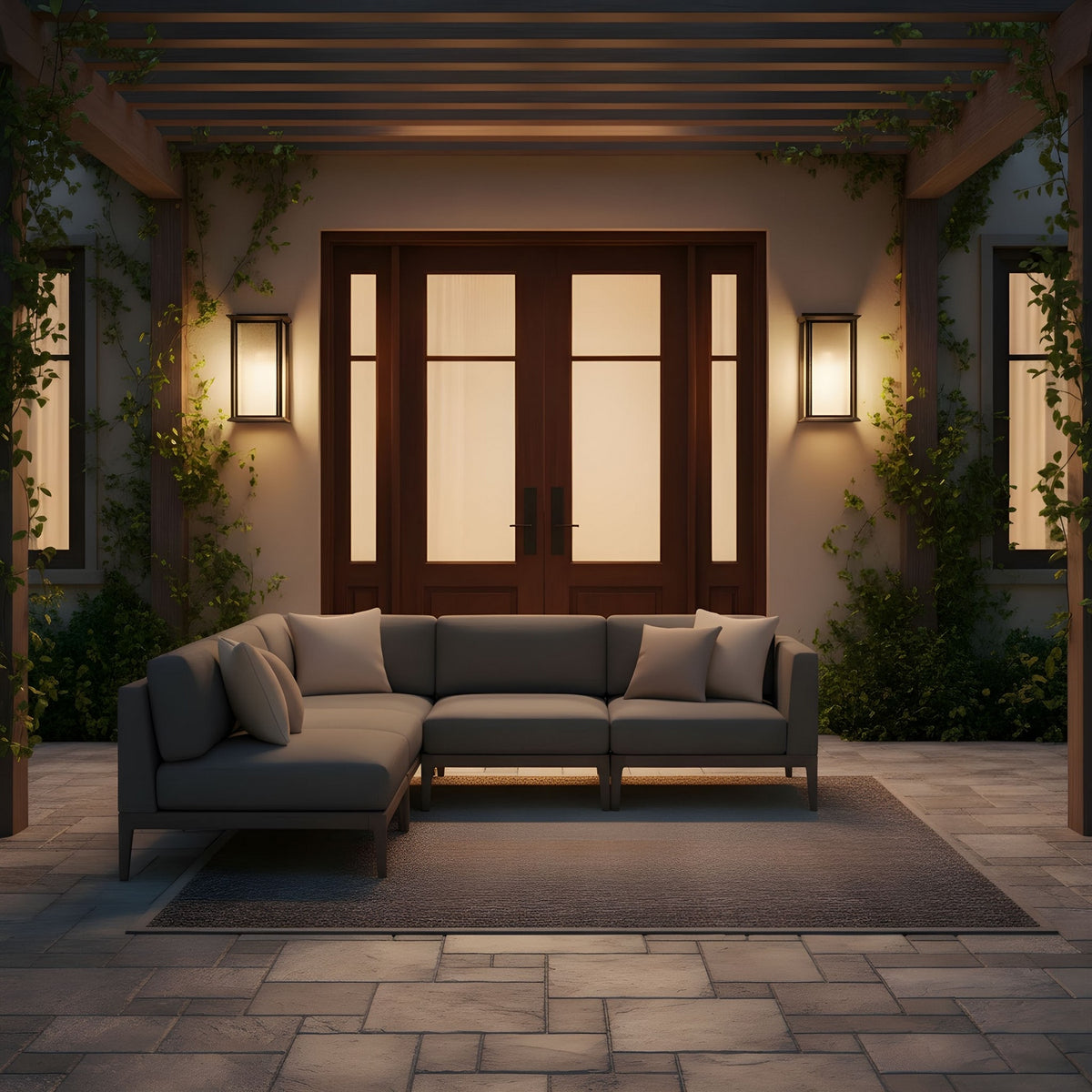 Audley 15" LED Lantern — Distressed Seeded