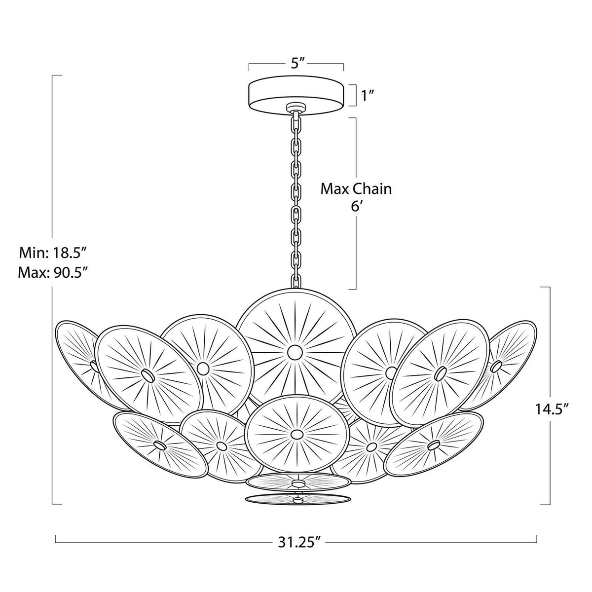 Holly Nine Light Chandelier