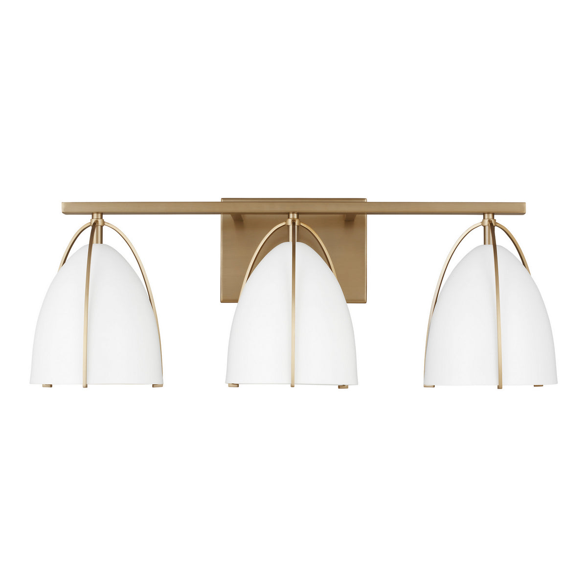 Three Light Wall/Bath — Matte White, 9 W