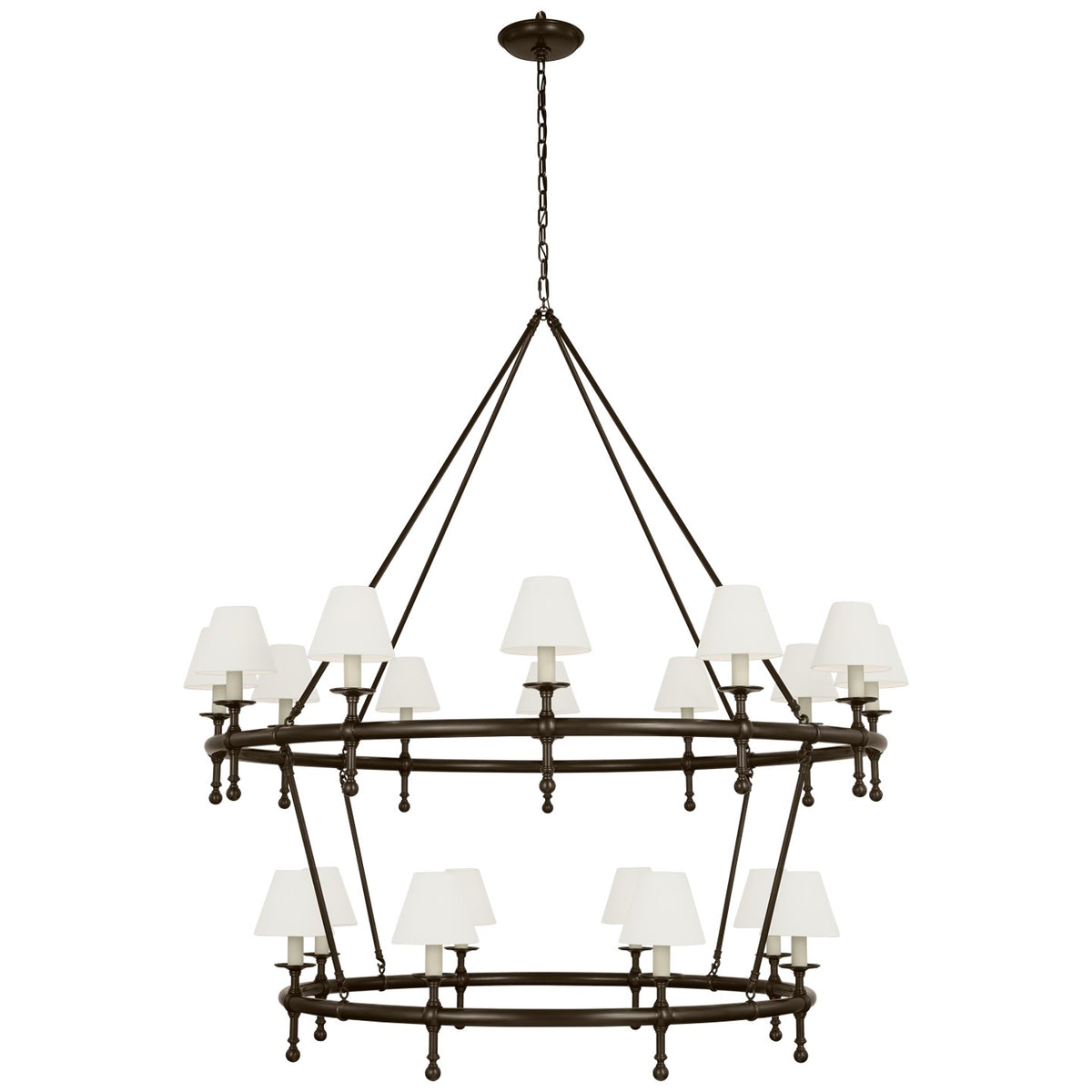 Classic 54" Two-Tier Ring Chandelier