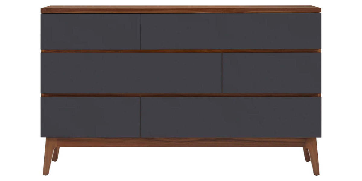 West Bros Serra 6 Drawer Dresser in 79 Toast