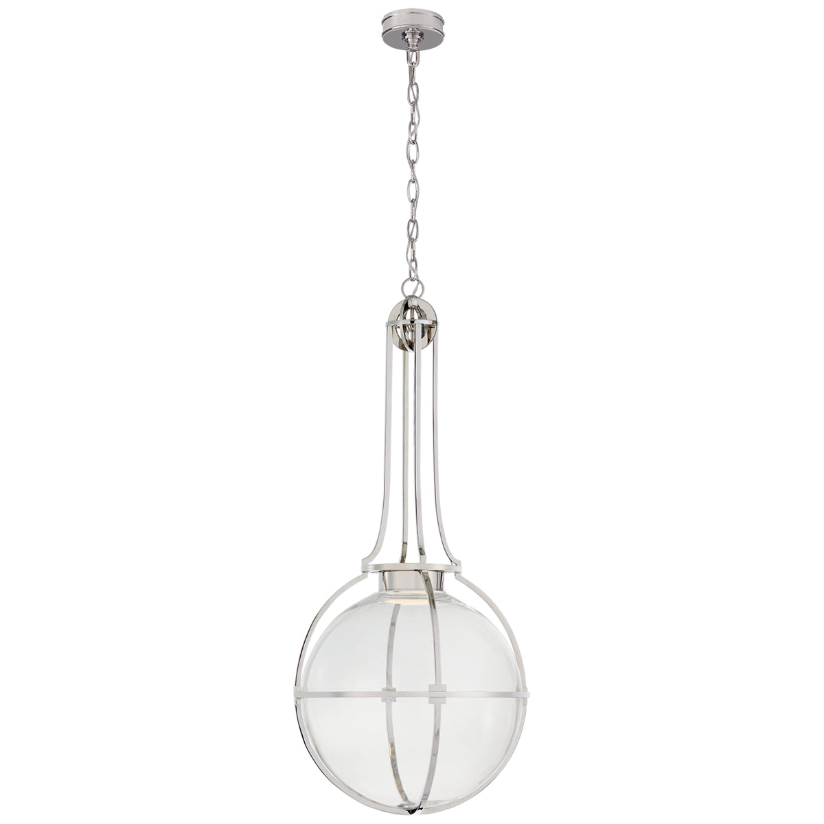 Gracie Large Captured Globe Pendant with Clear Glass