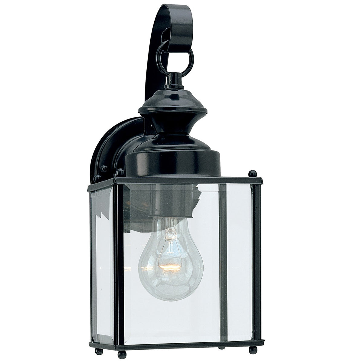 Jamestowne One Light Outdoor Wall Lantern — 12.50", Clear Beveled