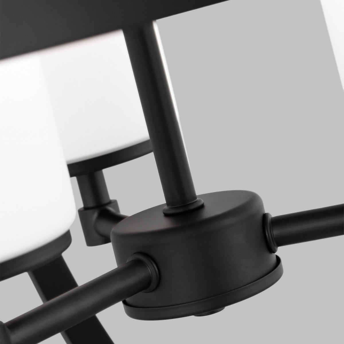 Alturas Three Light Chandelier — Etched / White Inside