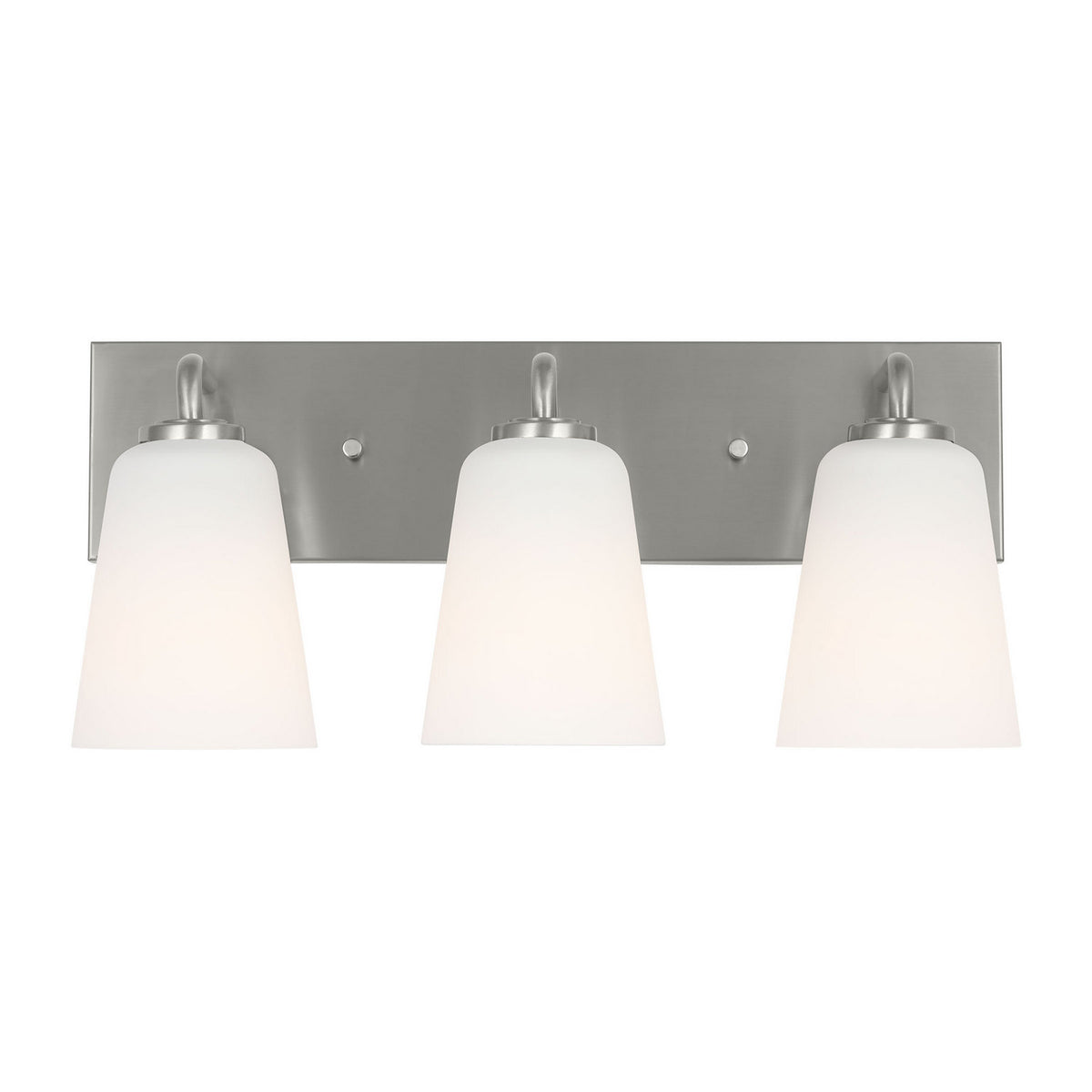 Miles Three Light Bath — Etched white glass