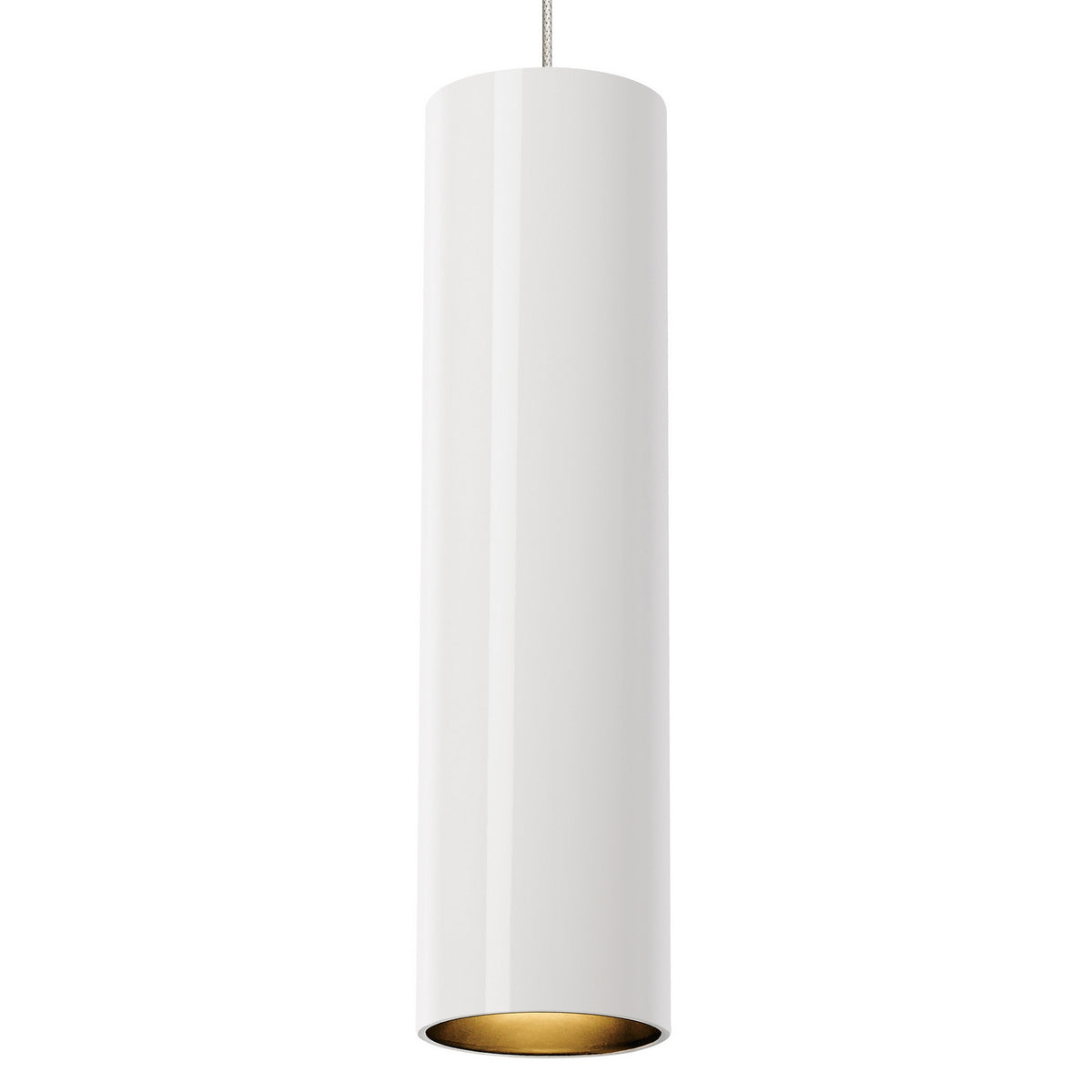 Piper One Light Pendant — White/Satin Nickel, MonoPoint