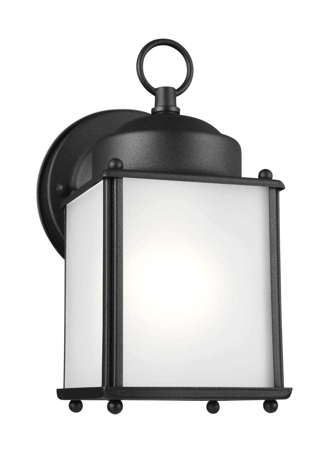New Castle Small Outdoor Wall Lantern — Satin Etched