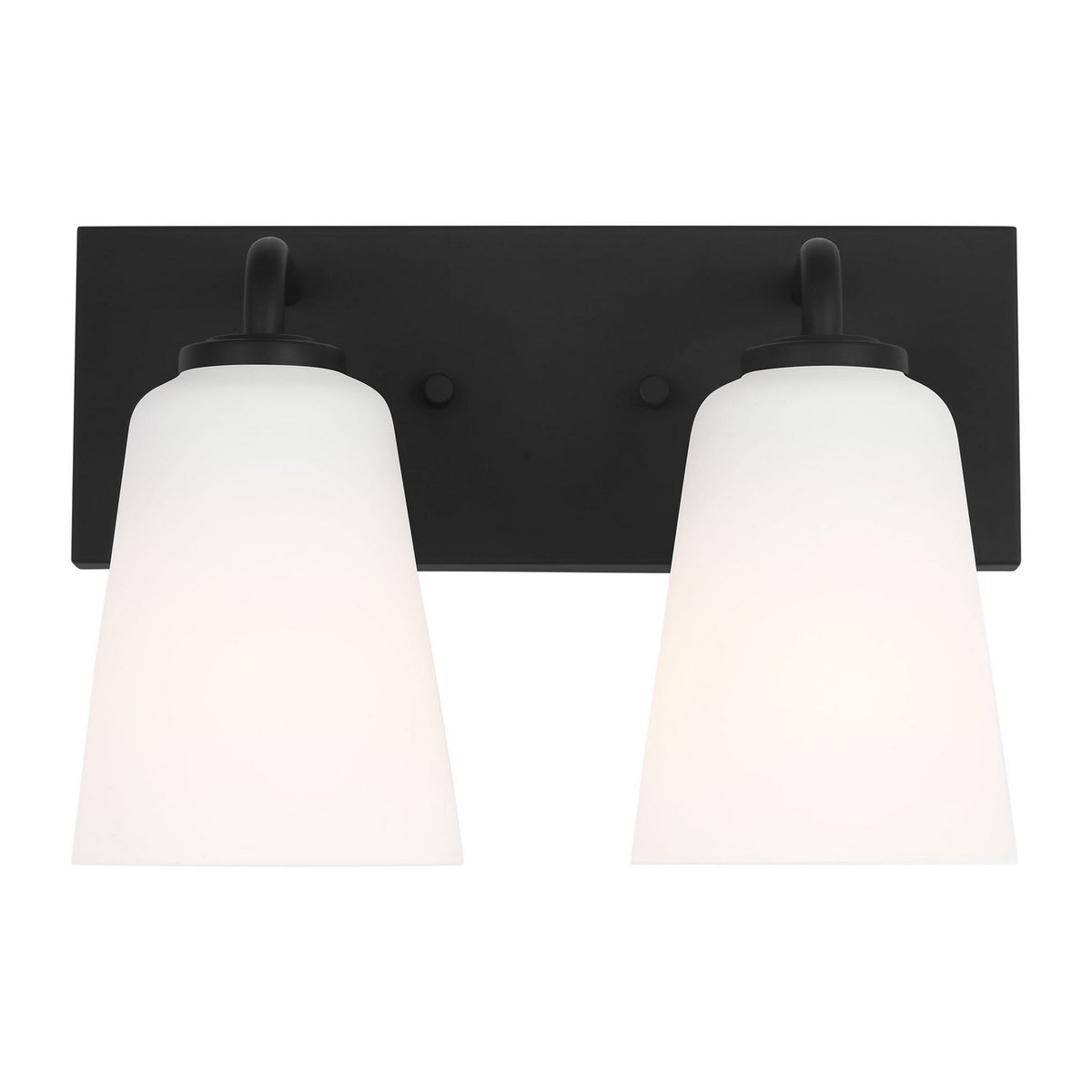 Miles Two Light Bath — Etched white glass