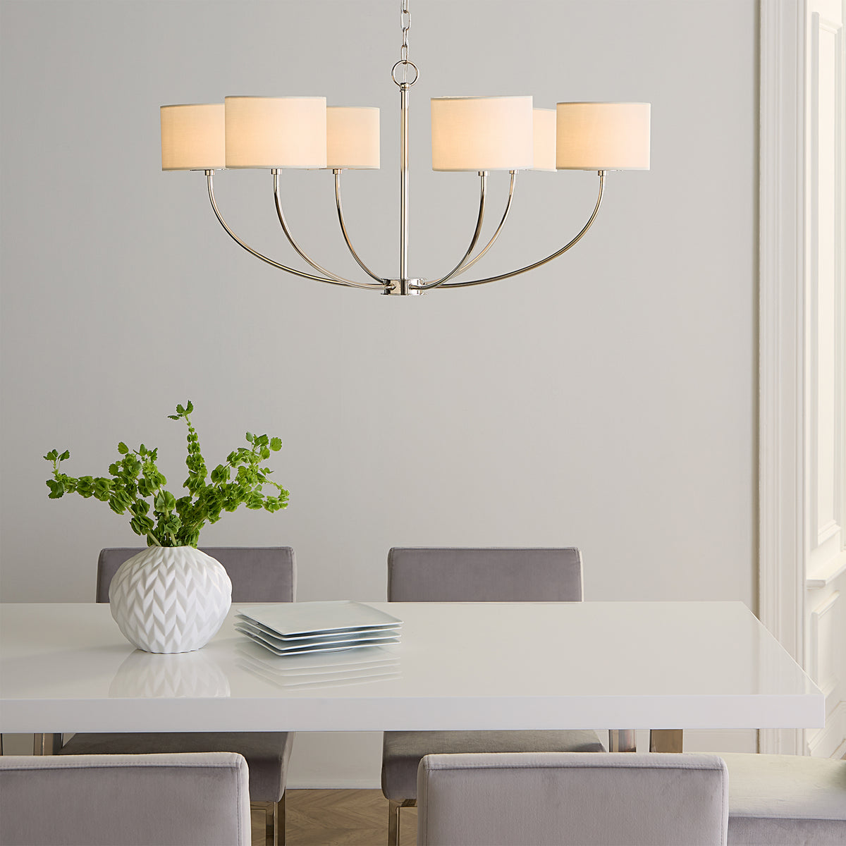 Six Light Chandelier — 17.13"