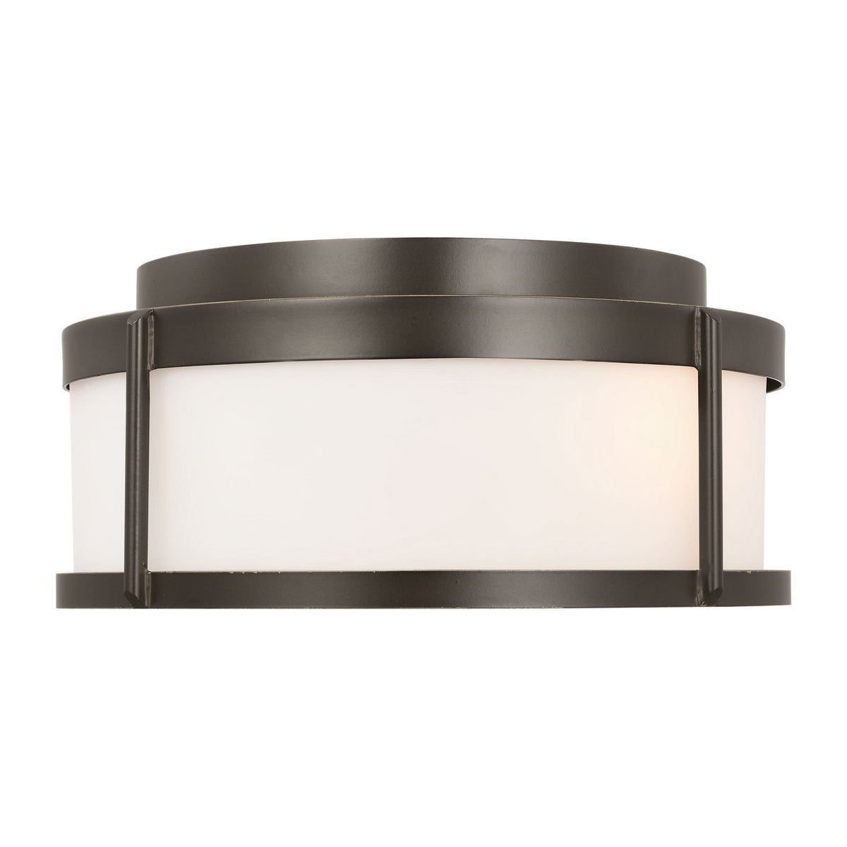 Luning Two Light Flush Mount — Opal Etched