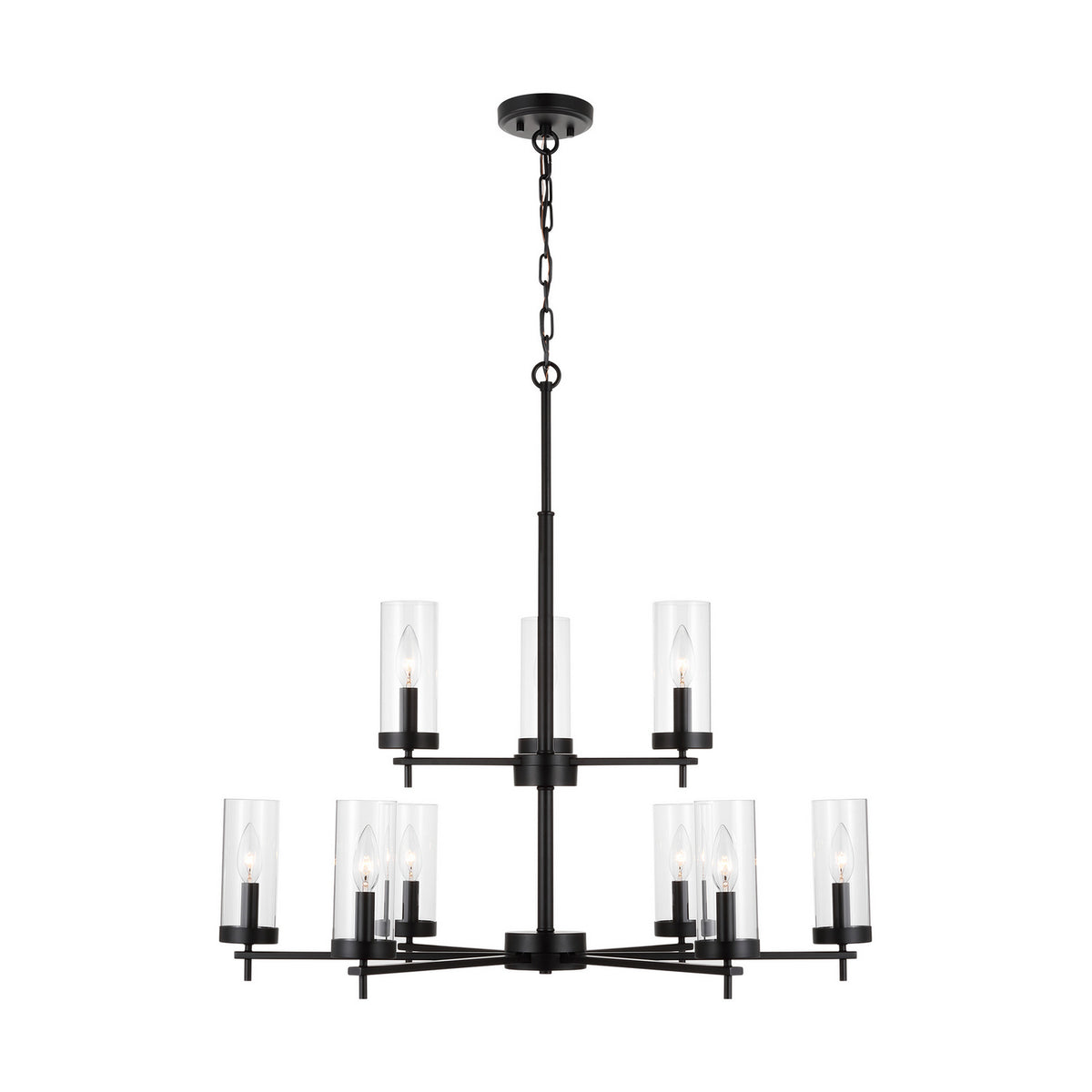 Nine Light Chandelier — 30.25", 60 W