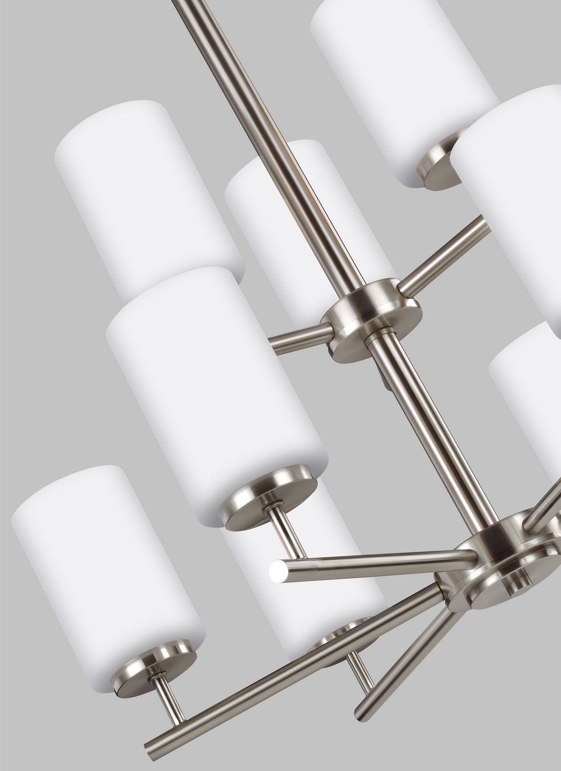 Oslo Nine Light Chandelier — Cased Opal Etched