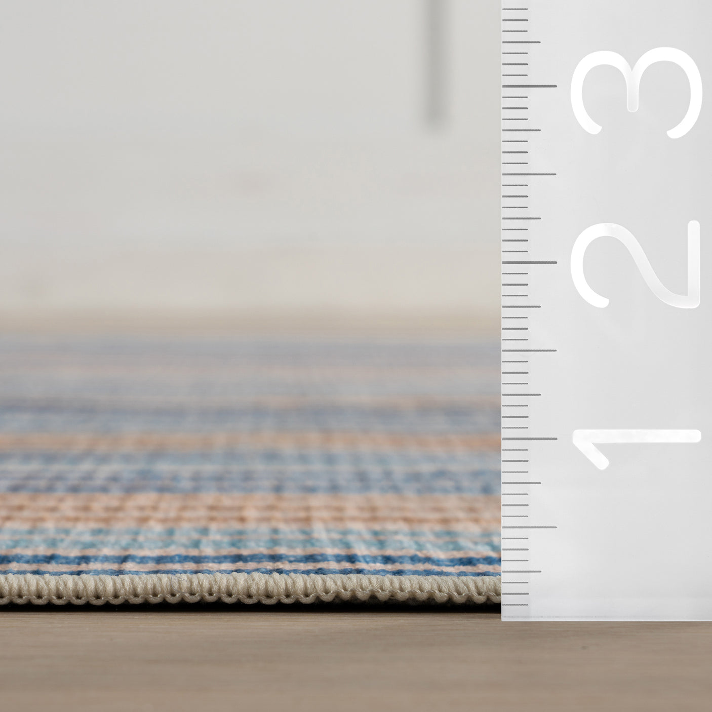 Tyne Coastal Striped Machine Washable Rug