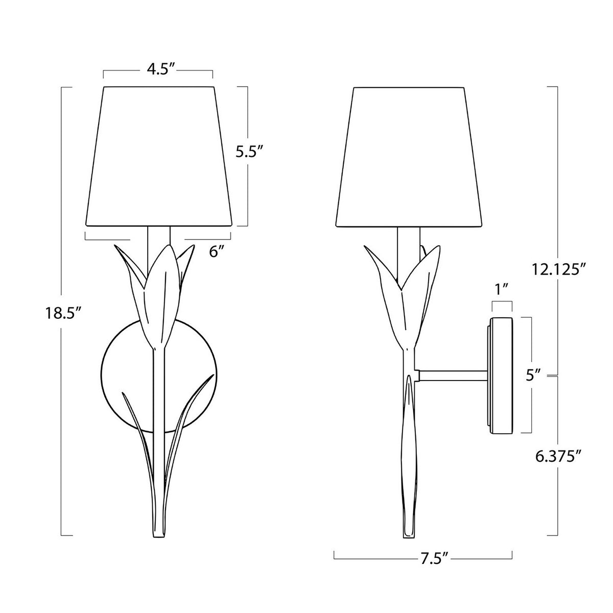River Reed One Light Wall Sconce