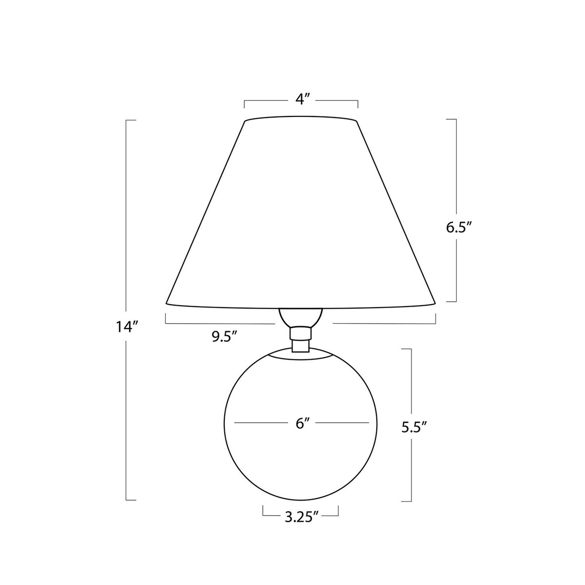 Giorgio One Light Mini Lamp — Clear
