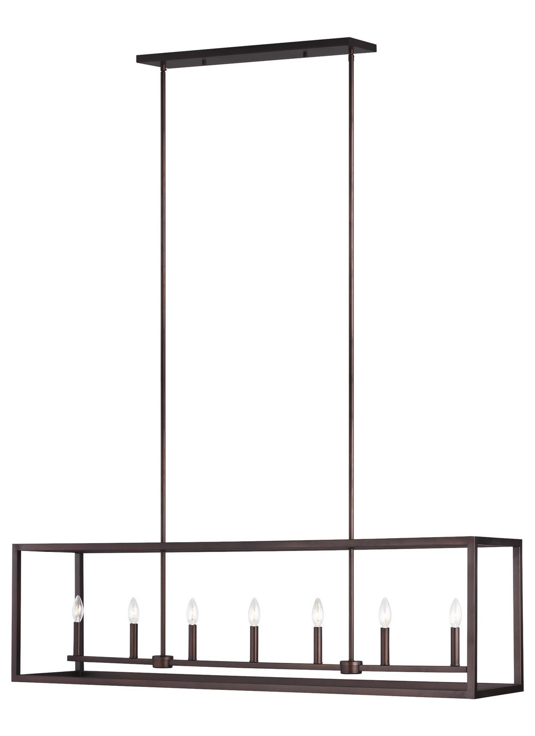 Moffet Street Seven Light Linear Chandelier