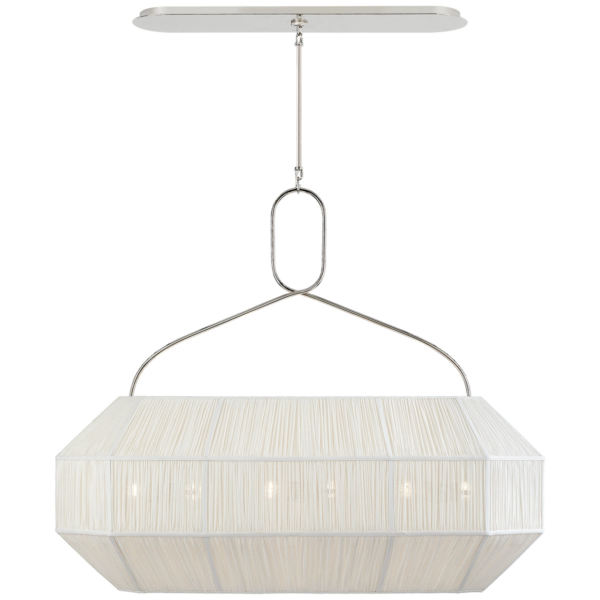 Six Light Linear Chandelier