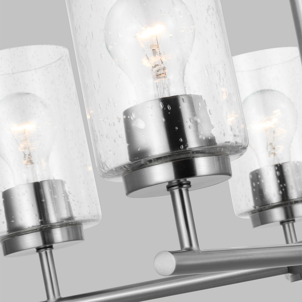 Oslo Five Light Chandelier — Clear Seeded
