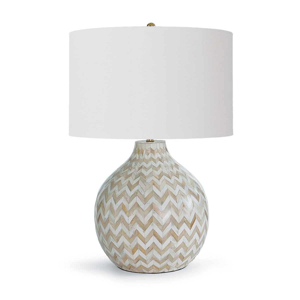 Chevron Bone One Light Table Lamp — Natural