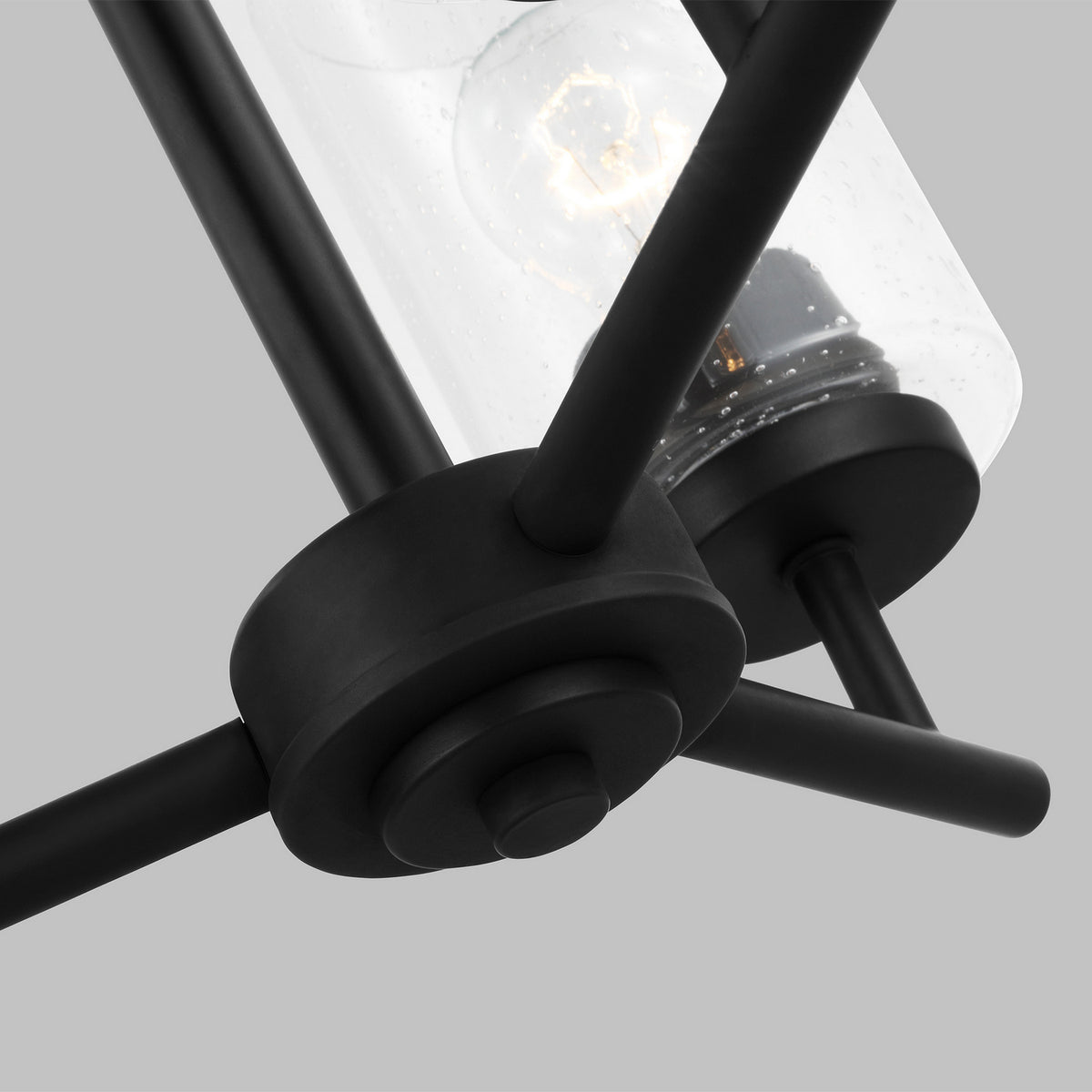 Oslo Three Light Chandelier — Clear Seeded