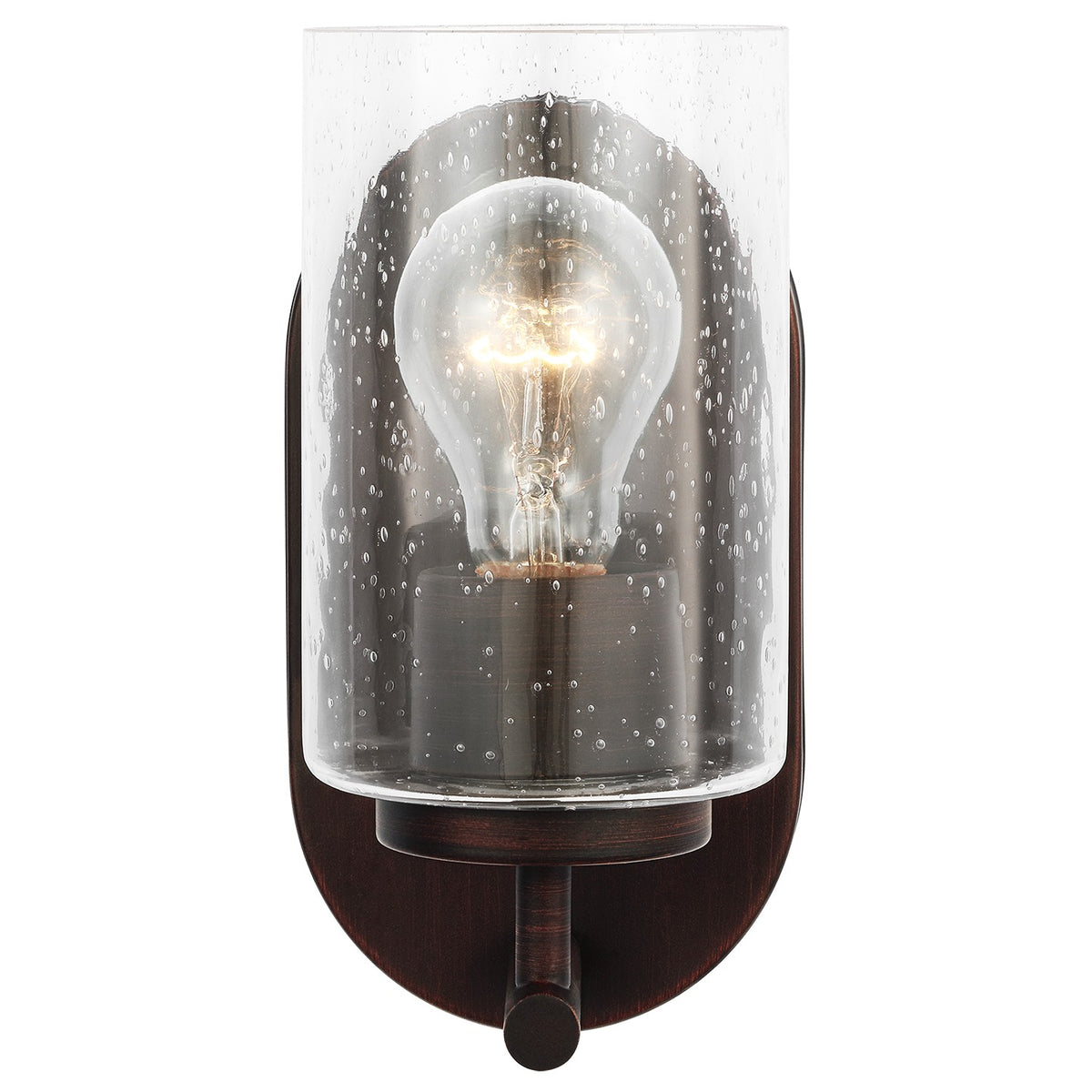 Oslo One Light Bath — Clear Seeded