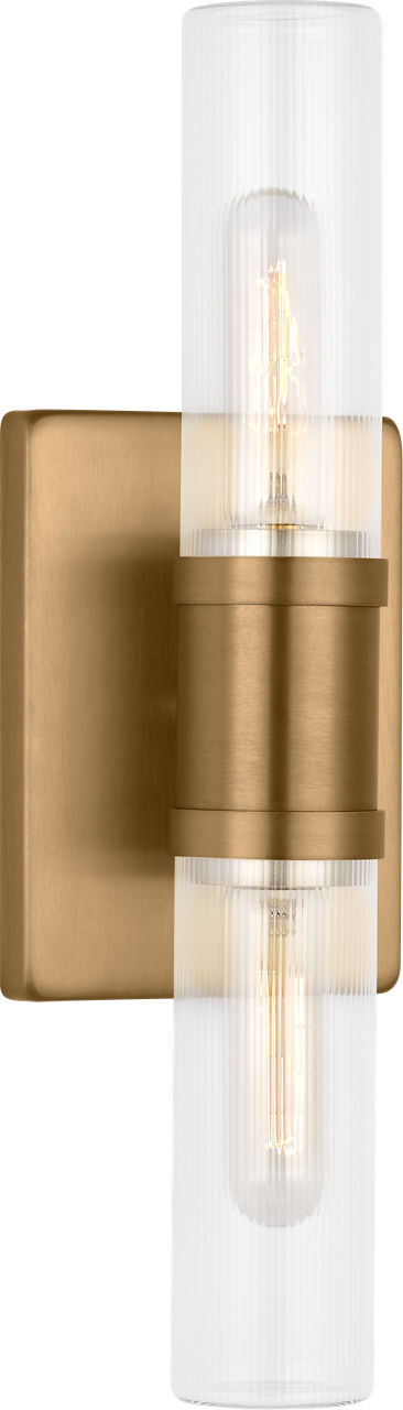 Keaton 16" Bath Sconce — Clear Fluted