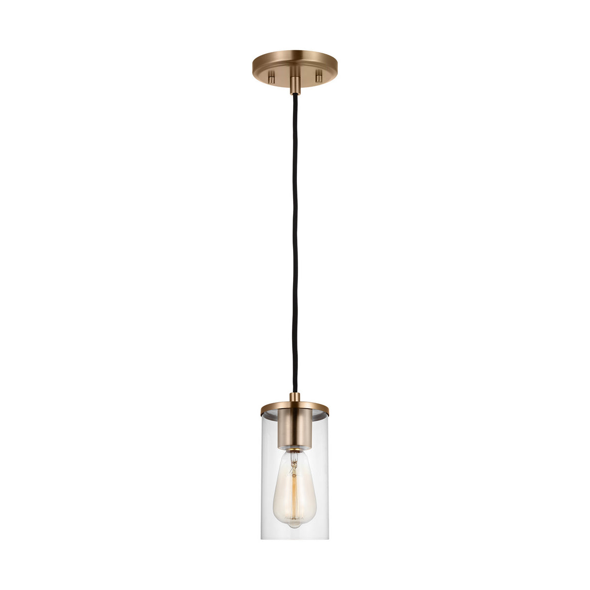 One Light Mini-Pendant — Clear, 60 W