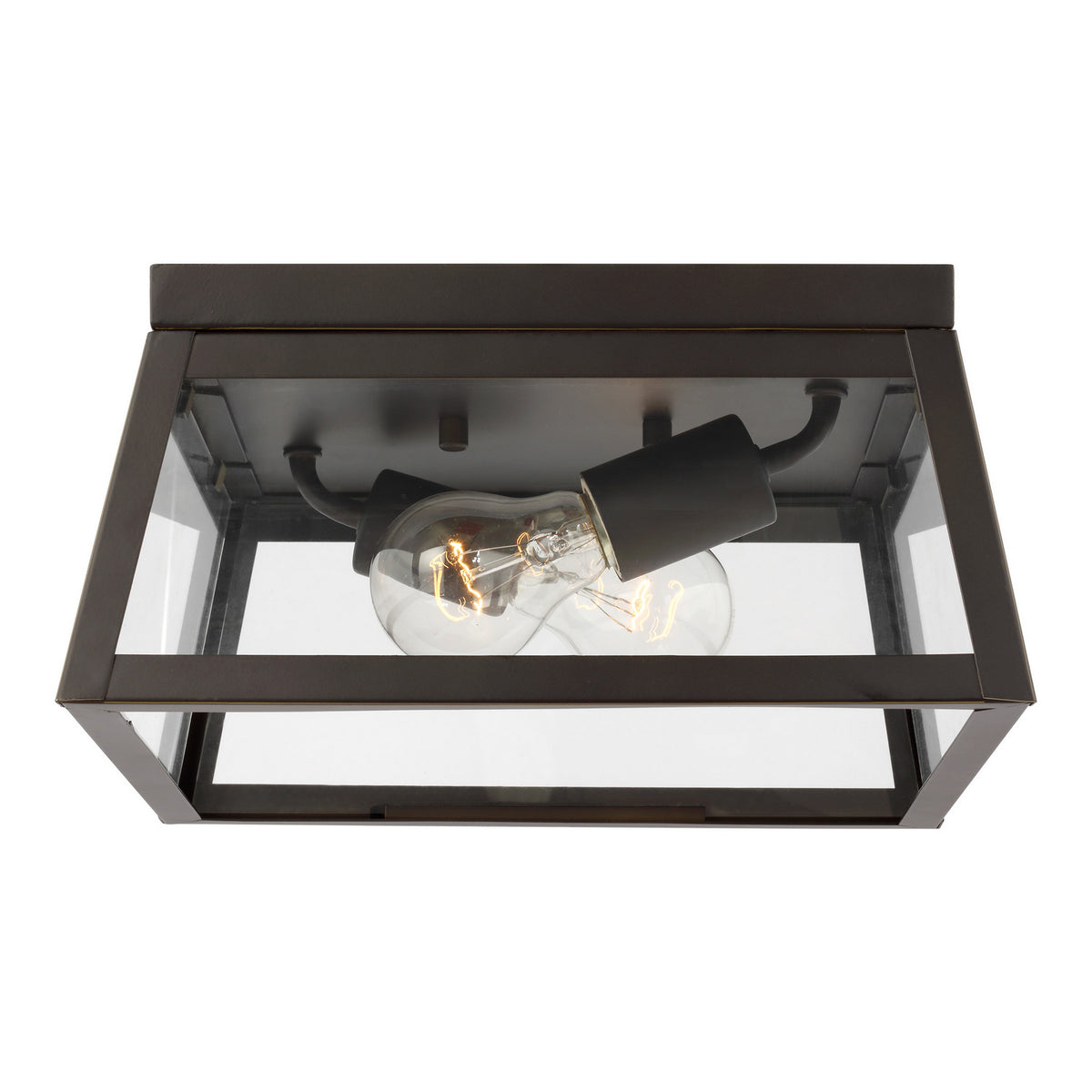 Two Light Outdoor Flush Mount — 60 W