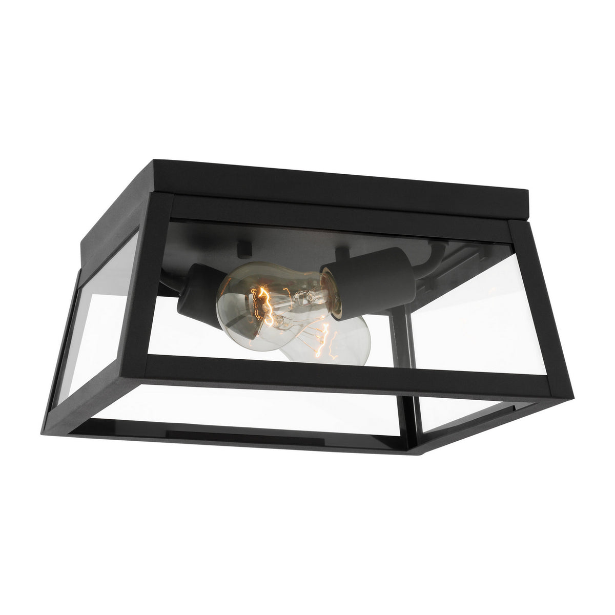 Two Light Outdoor Flush Mount — 60 W