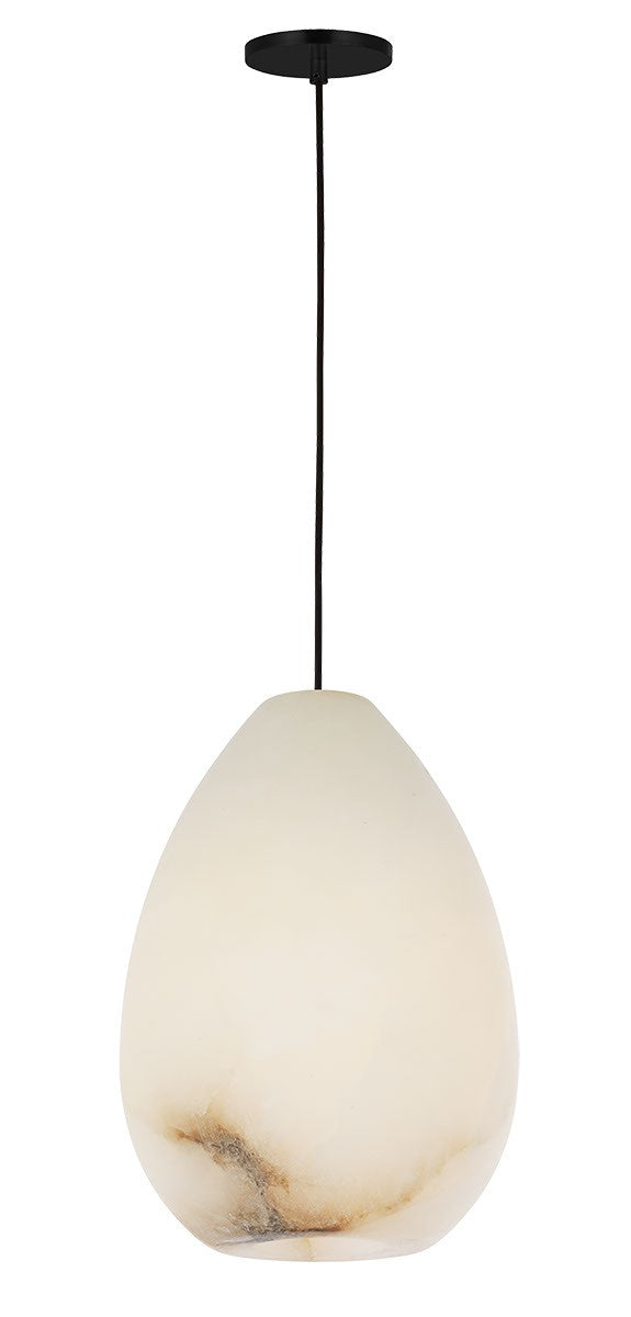 Alina One Light Pendant — 6.80", Alabaster